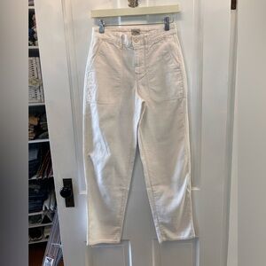 J. Crew Off-White Cotton Utility Patch Pocket Pants size 0